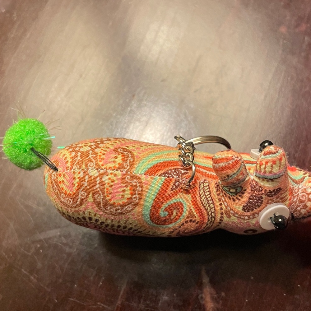 Colorful Patterned Pig Keychain - Picture 7 of 8
